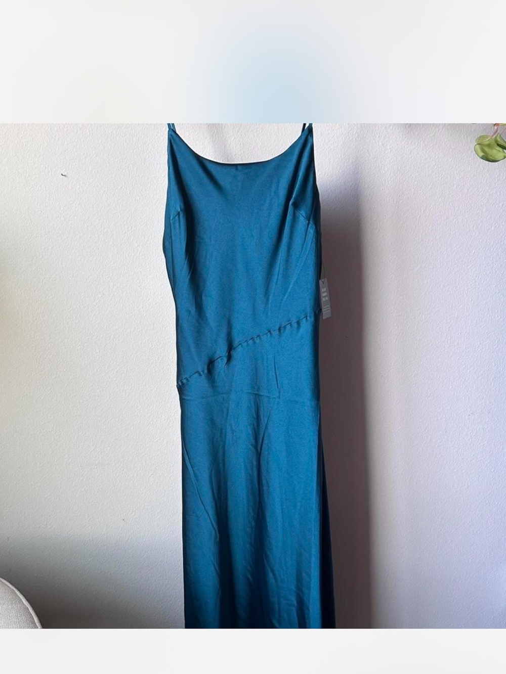 Express Teal Slip Dress with Spaghetti Straps M